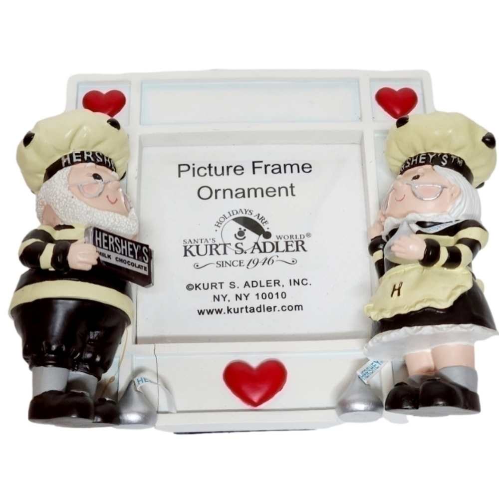 KURT ADLER Hershey's Milk Chocolate Kisses 3D Picture Frame 2003 Valentines Day